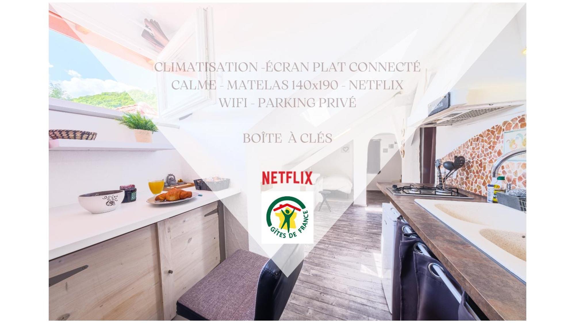 Duplex 27m2, Lit Double, Calme Et Cosy, Netflix , Wifi, Parking, Hypercentre A 400m, Arrivée Tardive Possible Avec Boite à Clés Appartement *
